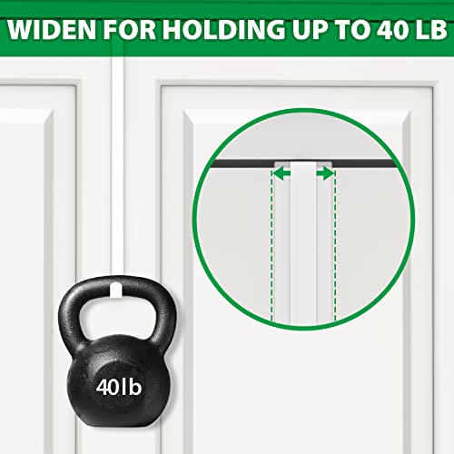 14-Inch Over the Door Wreath Hangers - Heavy Duty Metal Hooks (4-Pack, White)