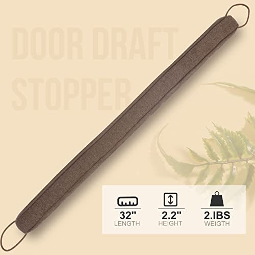 38" Heavy Duty Weighted Door Draft Stopper - Soundproof Noise Guard