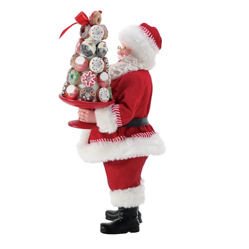 Possible Dreams Santa with Donut Tower Figurine, 12in - Handcrafted Holiday Decor