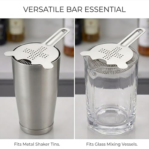 Barfroee Hawthorne Cocktail Strainer - Food-Grade Stainless Steel Bar Tool