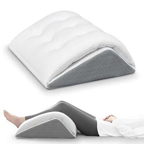 Convertible Knee Wedge Pillow for Back Sleeping - Dual-Layer Memory Foam