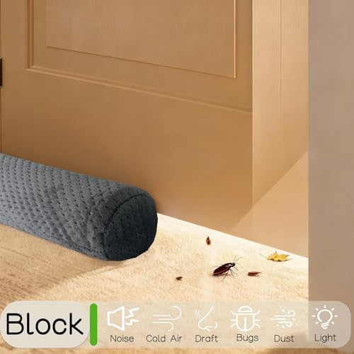 Adjustable Under Door Draft Stopper (30-36 Inch) - Noise & Gap Seal, Grey