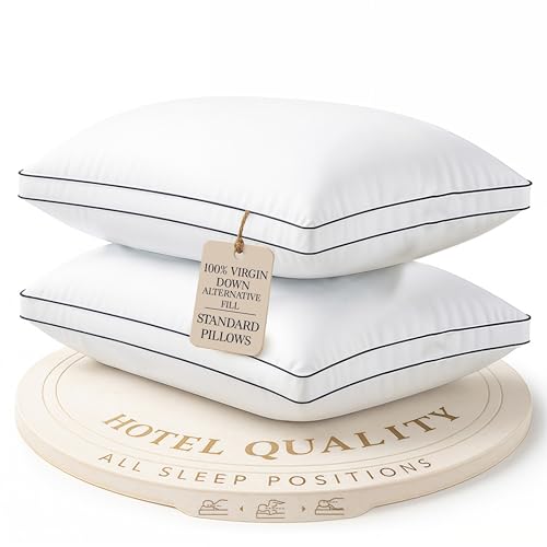 Standard Size Bed Pillows Set of 2 - Soft & Cooling Comfort