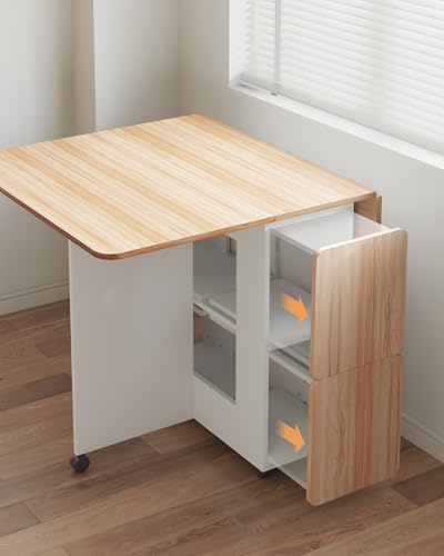 Folding Dining Table Set with 4 Chairs, Compact Space-Saving Furniture