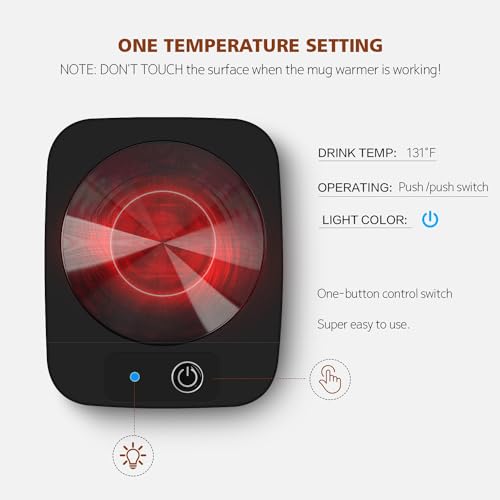 Lesipee A20 Electric Coffee Mug Warmer Desk Heater for Office & Home