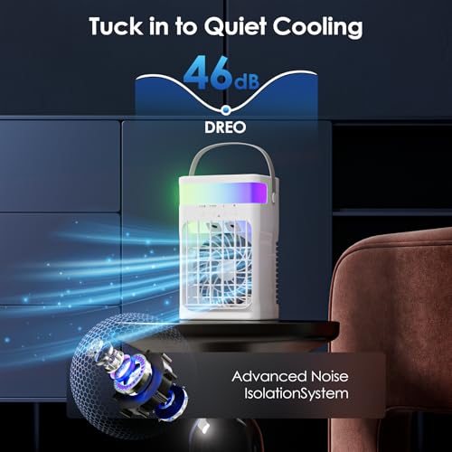 Portable Air Conditioner Fan 1500ML Tank with Remote and Night Light