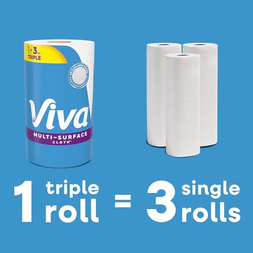 Multi-Surface Cloth Paper Towels - 12 Triple Rolls, 165 Sheets per Roll