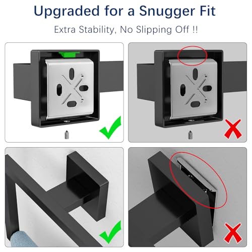 Matte Black 5-Piece Bathroom Hardware Set - Stainless Steel Towel Bar