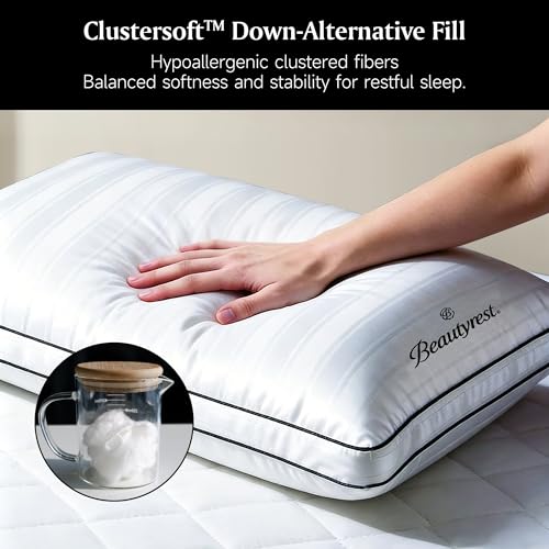 Luxury Queen Pillows Set of 2 - Soft Medium Down Alternative