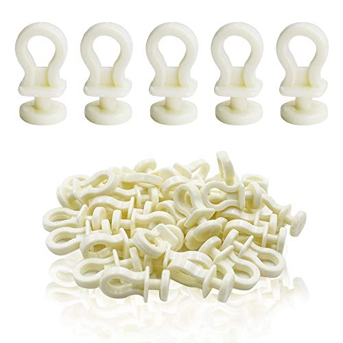 50 Pcs Plastic Curtain Track Rollers - Smooth Glider Track Carriers