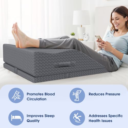 Adjustable Memory Foam Leg Elevation Pillow for Recovery