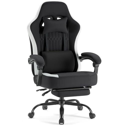 Ergonomic Gaming Chair with Footrest, Lumbar Support, and Pocket Spring