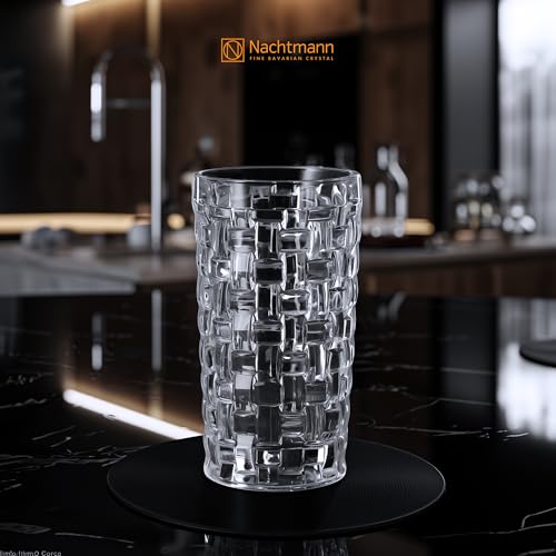 Crystal Highball Glass Set - 14 oz Long Drink Glasses, Set of 4