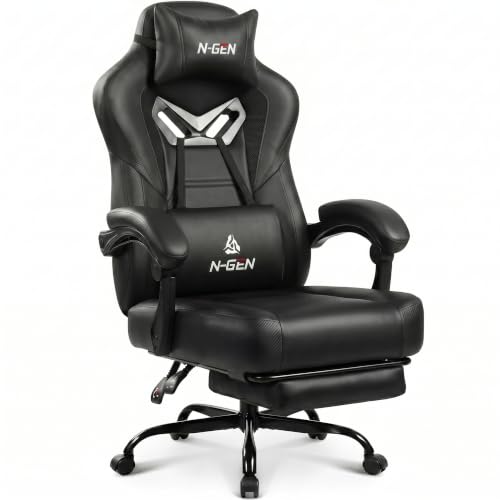 Big & Tall Ergonomic Gaming Chair with Footrest and Lumbar Support