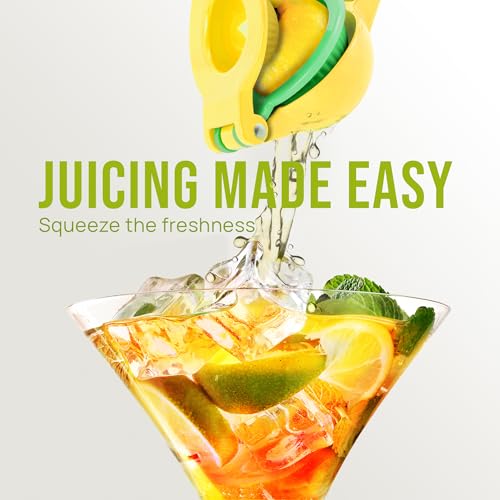 2-in-1 Manual Metal Citrus Squeezer & Hand Juicer for Lemon and Lime