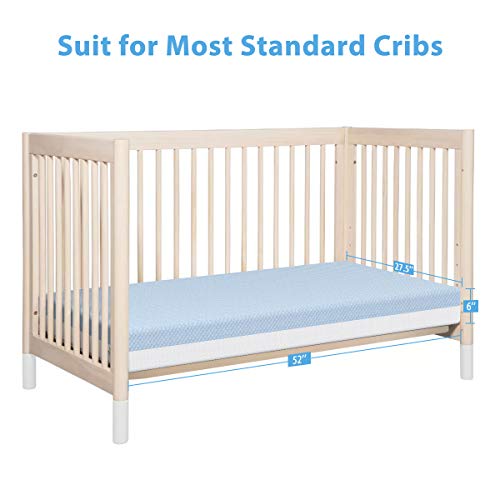 Dual-Sided Gel Memory Foam Crib Mattress for Standard Cribs & Toddler Beds