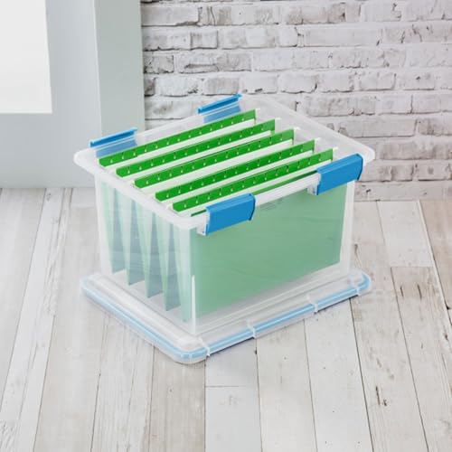Sterilite 32 Qt Gasket Box Stackable Storage Bin 4-Pack