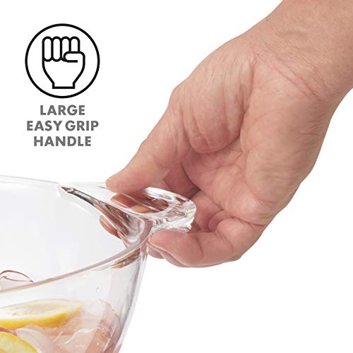 Oggi Acrylic Square Beverage Cooler - 16.75 x 14 Inch Drink Tub with Handles