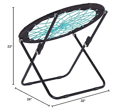 Folding Bungee Dish Chair - Portable Saucer Chair for Bedroom and Gaming