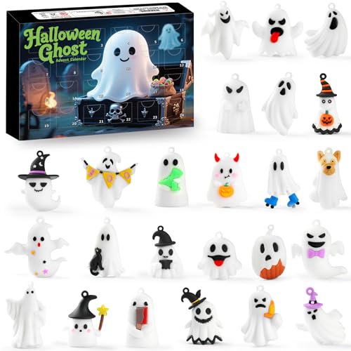 24-Day Halloween Ghost Countdown Advent Calendar with Collectible Figures