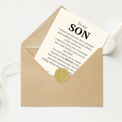 Heartfelt Birthday Card for Son - 5x7 Greeting Card with Envelope