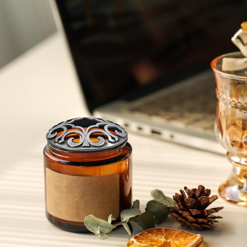Metal Candle Topper Lids for Jar Candles - Burn Evenly Covers (2-Pack)