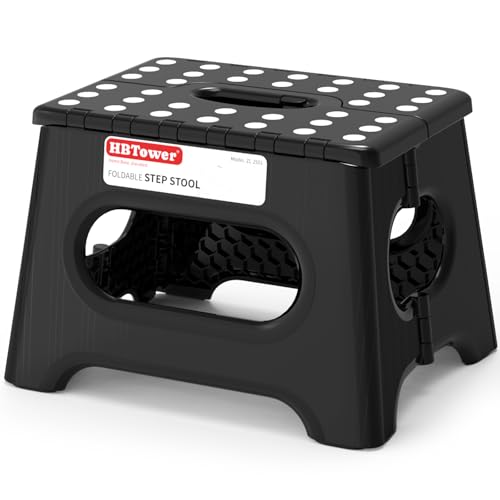 9 Inch Folding Step Stool - Heavy Duty 600 lbs Capacity Foot Stool