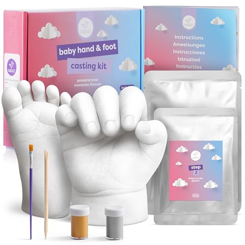 3D Baby Handprint & Footprint Casting Kit - Newborn Keepsake Gift