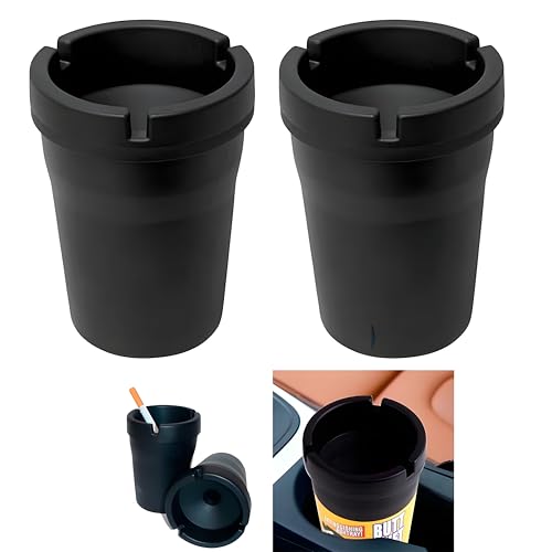 Portable Ashtray Set with Lid – Jumbo and Regular Size, Windproof Design