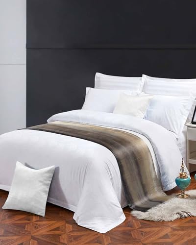Modern Terracotta Ombre Bed Runner Scarf - Cal King Size (102"x20")