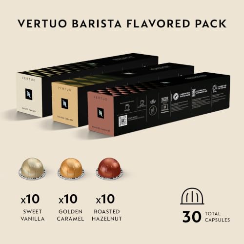 Nespresso Vertuo Barista Flavored Coffee Pods Medium Roast 30-Count