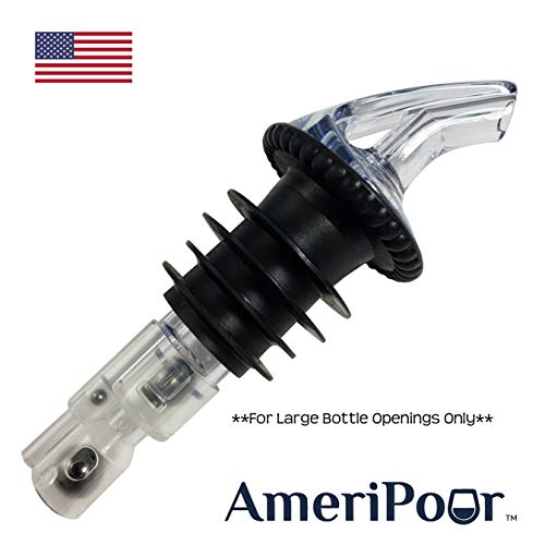 AmeriPour 1.5oz Liquor Pourer Spouts - 3 Pack Made in USA, No Leak, Perfect Cocktail Pour