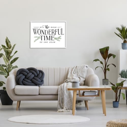 Coastal White Framed Vintage Christmas Phrase Wall Art 30x24 Ready to Hang