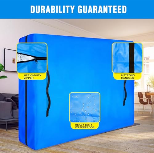 Mattress Storage Bag with Zipper and 8 Carrying Handles - King Size
