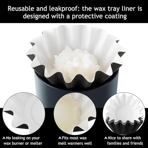 25 Pcs Reusable Silicone Wax Melt Liners for Electric Warmers - Leakproof