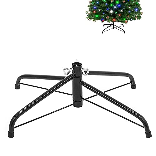Gamiu Heavy-Duty Christmas Tree Stand for 3-7 ft Artificial Trees, Foldable Iron Base