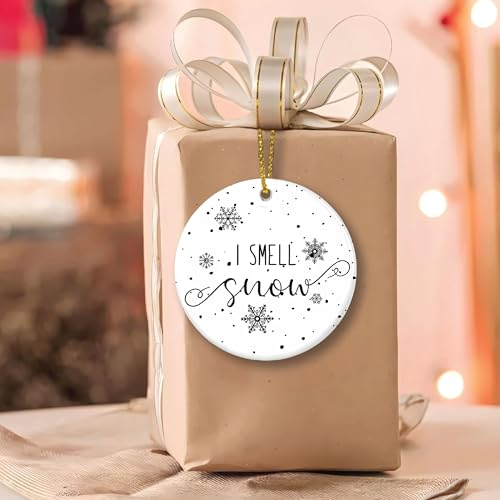 Musemory I Smell Snow Ornament - Girls Christmas Tree Holiday Decor