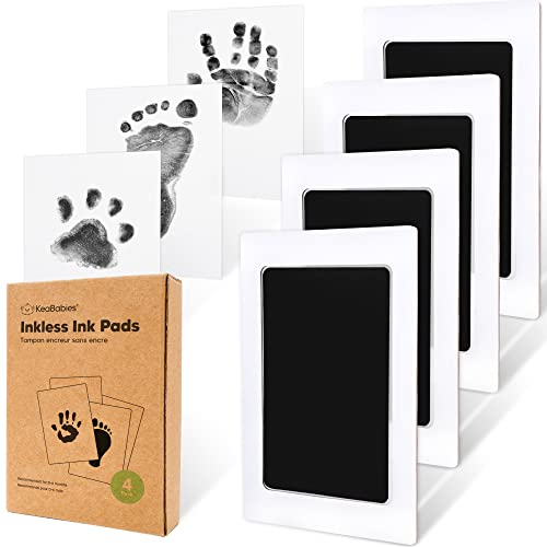 Inkless Baby Hand and Footprint Kit - 4 Pack Mess-Free Clean Touch Ink Pads