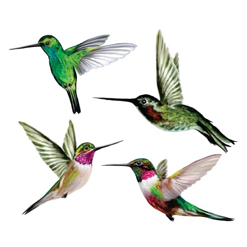Hummingbird Window Clings - 4-Pack Bird Strike Prevention
