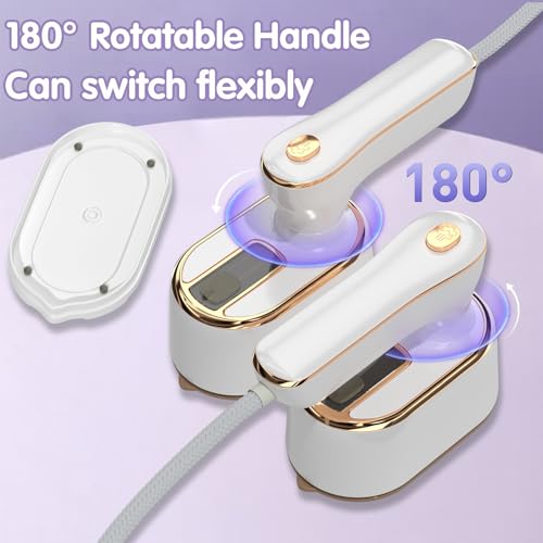 Quuejenl Mini Portable Travel Steam Iron and Garment Steamer for Clothes