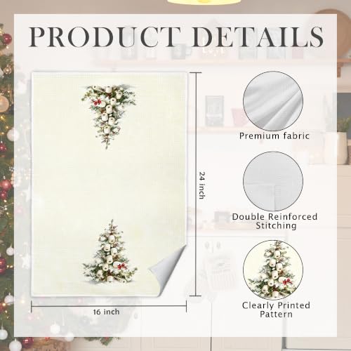 AJIPUX Christmas-5 Funny Christmas Tree Bathroom Hand Towels 16x24 Inches