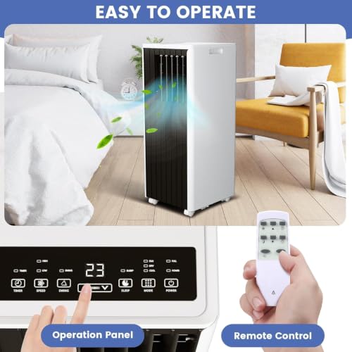 Portable Air Conditioner 3-in-1 8000 BTU AC Unit with Dehumidifier and Fan