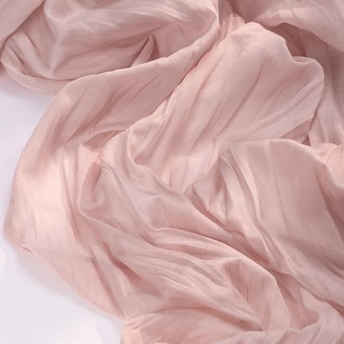 Socomi Dusty Pink 10ft Cheesecloth Table Runner for Wedding & Party Decor