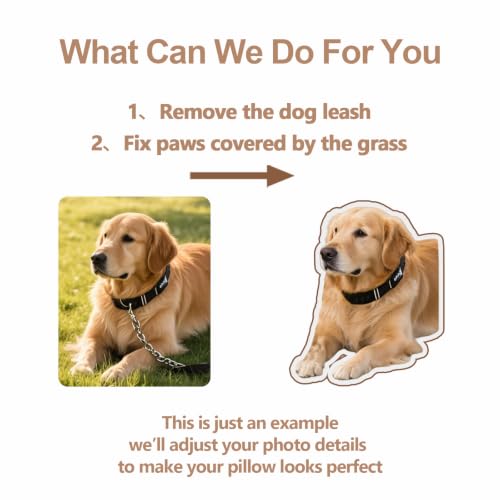 Custom Pet Photo Pillow - Personalized 12-Inch Face-Shaped Plush Cushion