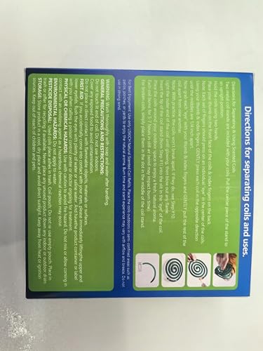 Natural Plant-Based Outdoor Patio Aroma Coils with 2 Stands (20 Pack)