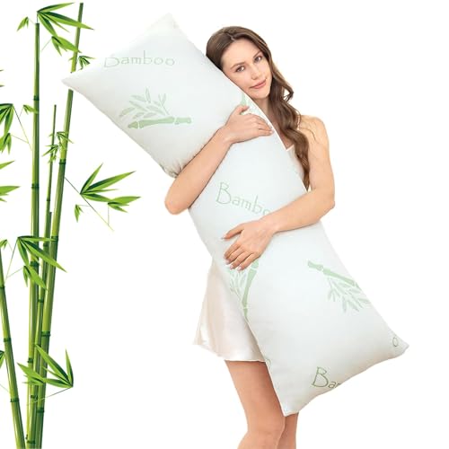 Memory Foam Body Pillow for Side Sleepers - Adjustable Firmness 20x54 Inch