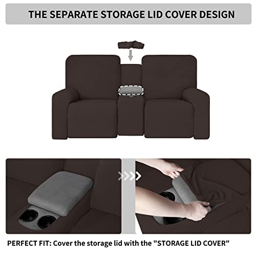 Reclining Loveseat Slipcover with Console, Stretch Furniture Protector