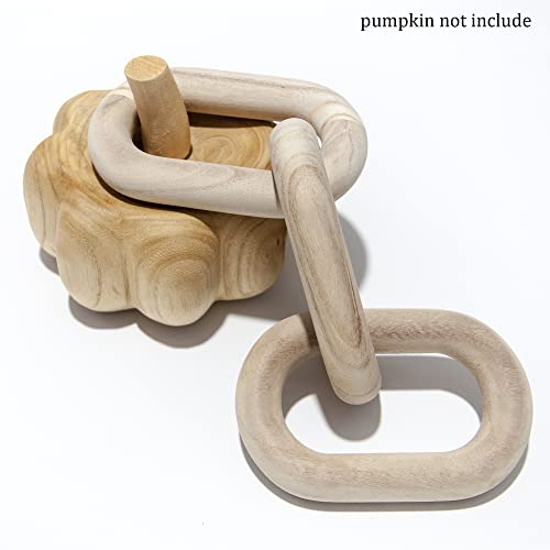 3-Link Wood Chain Decor, Natural Paulownia Wood Knot for Coffee Table
