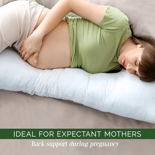 Long Body Pillow Insert - Soft Poly-Cotton Shell, 20 x 72
