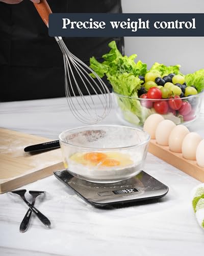 Digital Kitchen Scale, 11lb/5kg Food Scale with Tare & Backlit LCD Display